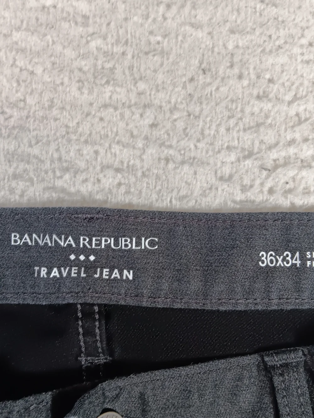 Banana Republic Jeans Mens 36x34 Gray Travel Jean Slim Fit Stretch